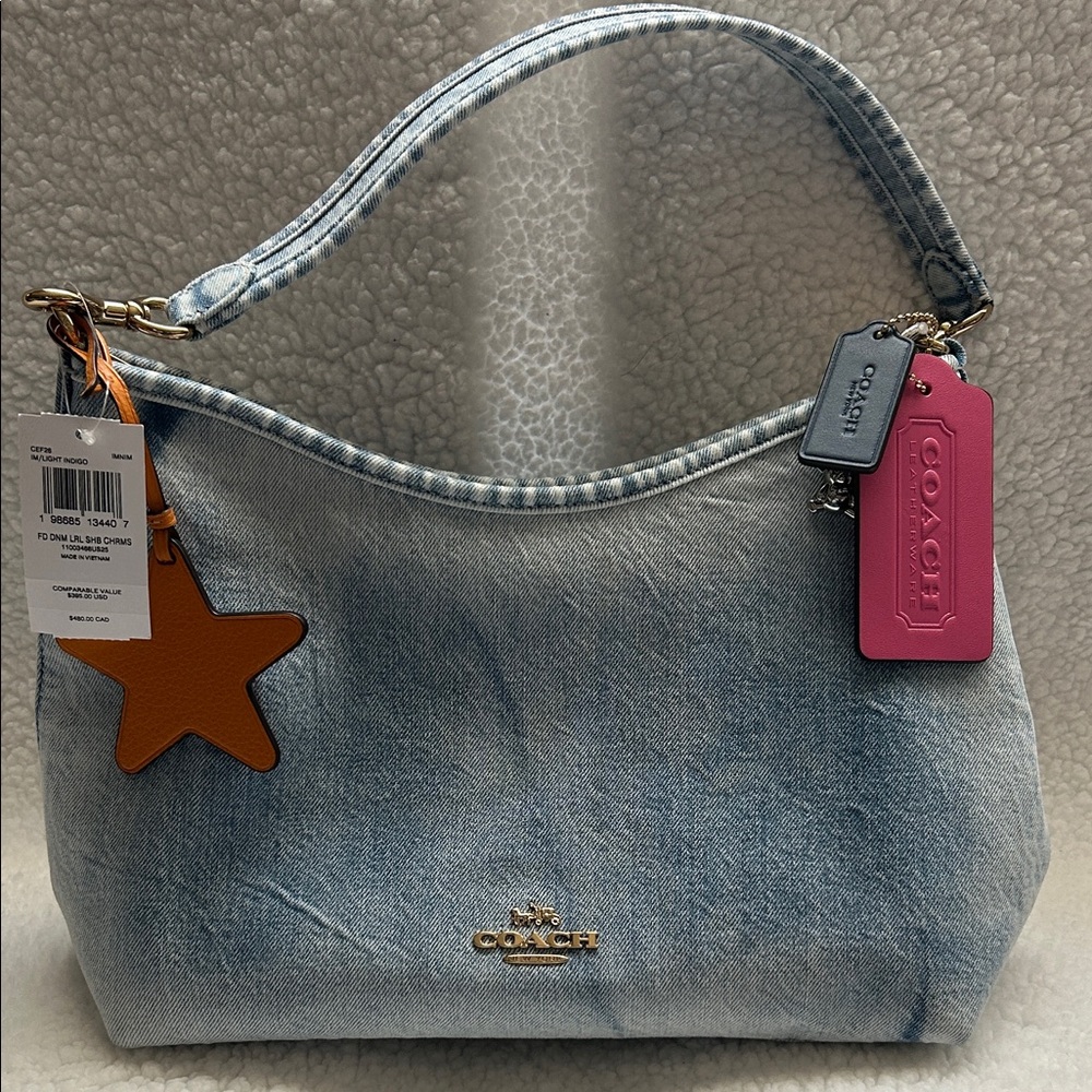 Coach Denim Blue Shoulder Bag